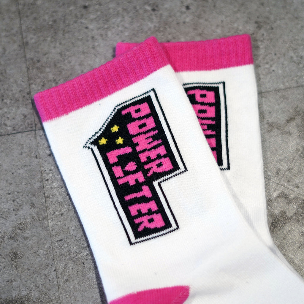 powerpuff girls style writing socks reading powerlifter