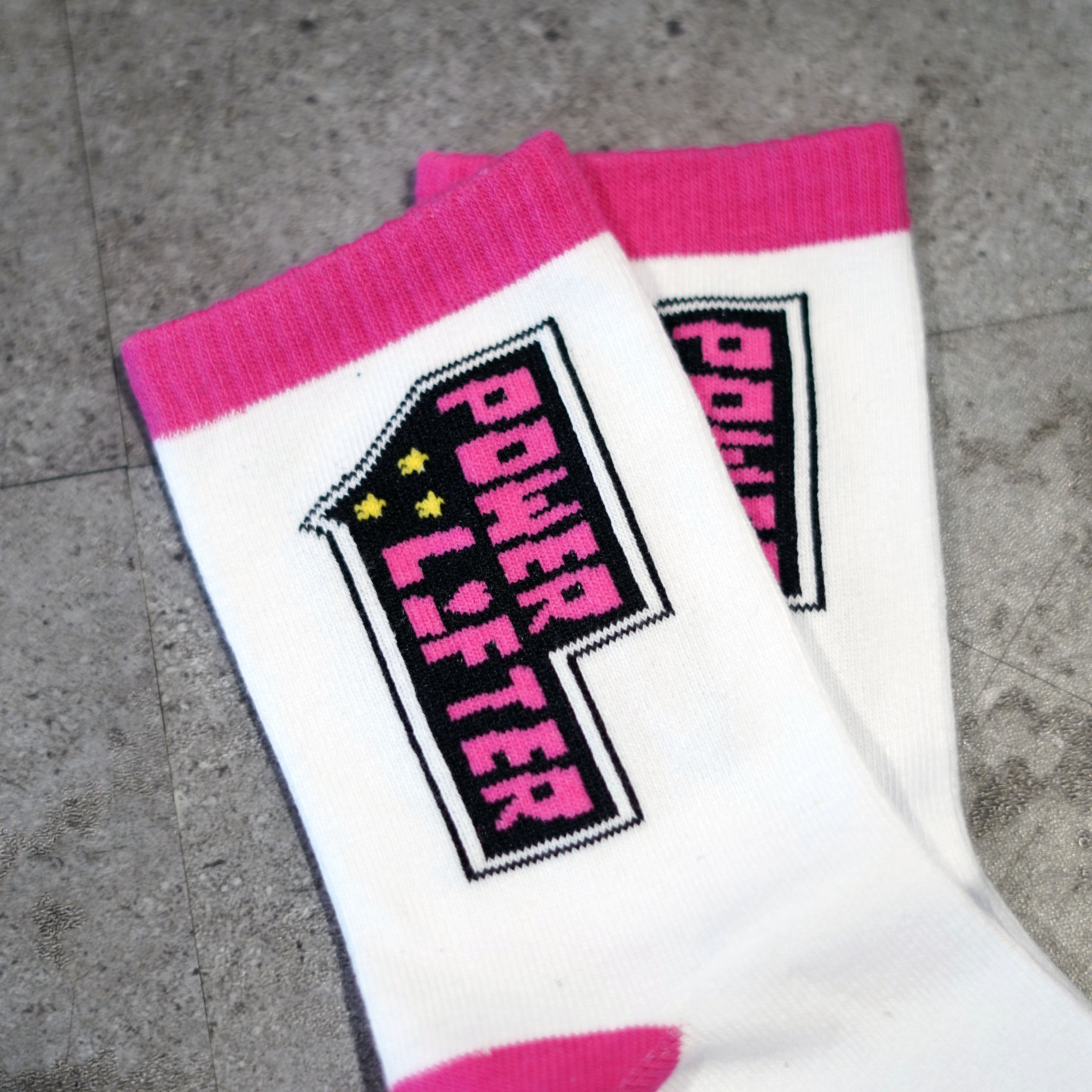 powerpuff girls style writing socks reading powerlifter