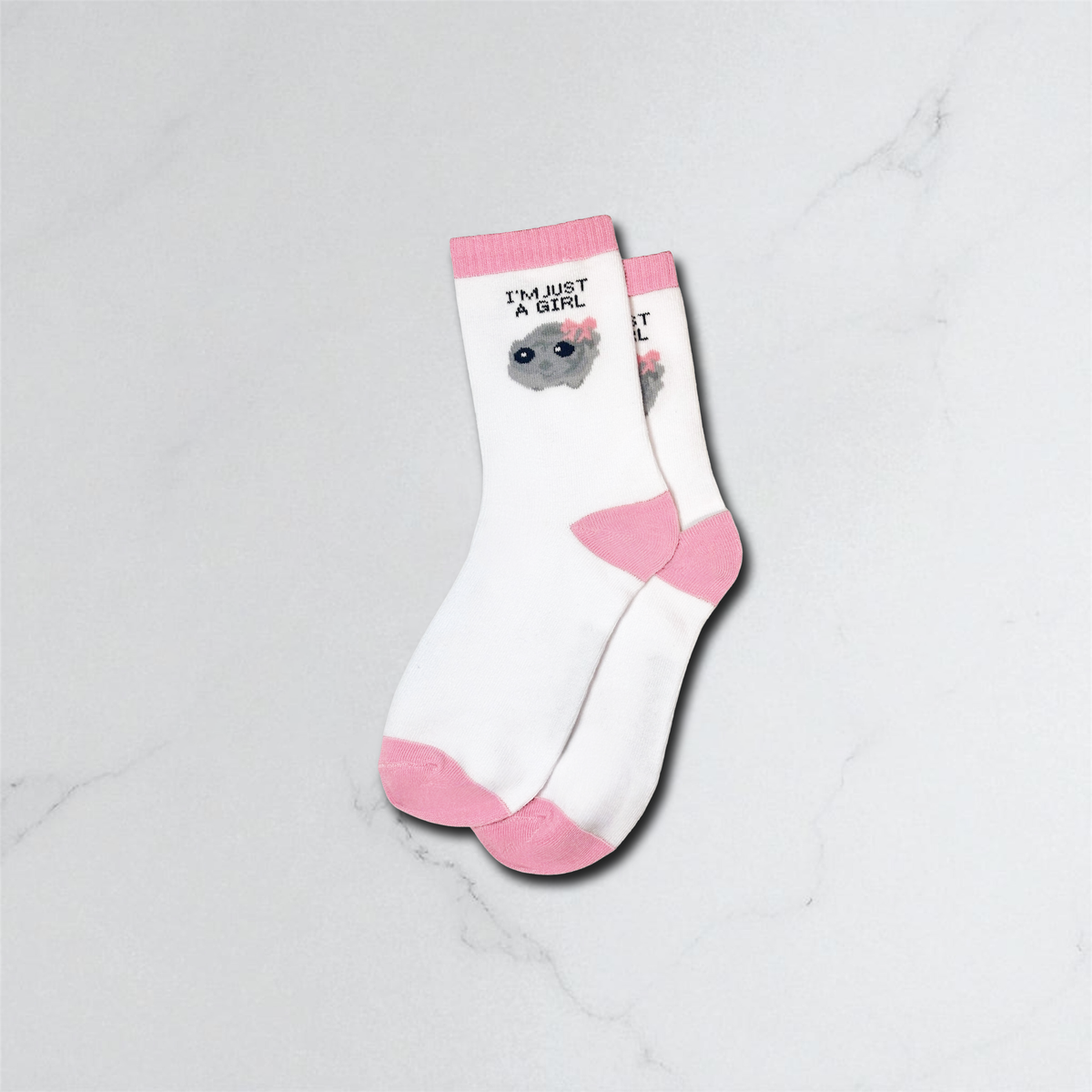 I'm Just a Girl Sad Hamster Socks